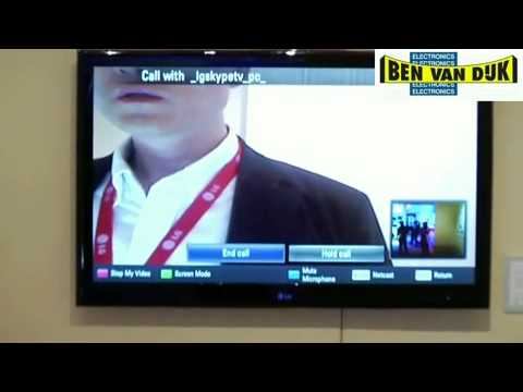 Skype on LG Infinia 3D HD LED TV смотреть онлайн