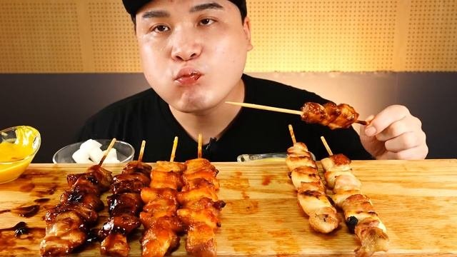 골라먹는 재미가 있는 여러가지 맛 닭꼬치 먹방~!! 리얼사운드 ASMR Mukbang(Eating Show)