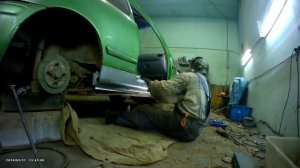 Nissan Micra 1998 Замена порогов Видео отчёт