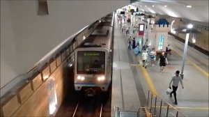 Электропоезд 81-740/741.4 "Русич" №09 на станции метро Крёмлёвская , Центральная линия.