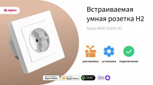 Умная встраиваемая Zigbee розетка H2 | Умный дом Aqara