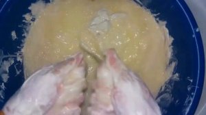 ASMR/3x speed/basin of soaked soap/squeezing sponge/таз размокшего мыла/выжимание губки