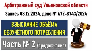 Заседание в Арбитражном суде Ульяновской области Часть 2