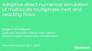 PhD Thesis Defense. Evgenii Sharaborin