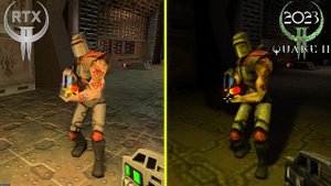 Quake 2 RTX 2019 vs 2023 Remastered  PC 4K ULTRA RTX 4080 Graphics Comparison | ULTRAWIDE 16:9