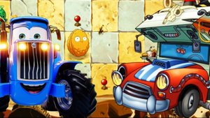 СИНИЙ ТРАКТОР ИГРАЕТ В РАСТЕНИЯ ПРОТИВ ЗОМБИ