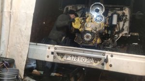 cat c15. часть8 Снятие мотора