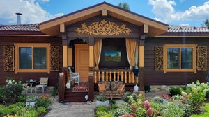 Резная веранда-крыльцо ЛИЛИЯ