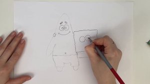 Как нарисовать героев из мультика Губка боб поэтапно/рисуем вместе#рисование#Патрик#спанчбоб