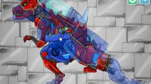 Dino Robot Tyrano And Tricera (Роботы динозавры: Тиранозавр и Трицератопс комбо) - прохождение игры