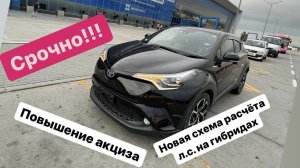 ЗАПРЕТ ГИБРИДНЫХ АВТО?! ПОВЫШЕНИЕ АКЦИЗА! НОВАЯ СХЕМА РАСЧЕТА Л.С.! ЭТО КОСНЕТСЯ КАЖДОГО!!!
