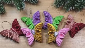 3 Идеи Ёлочных игрушек, новогодние украшения из фоамирана!