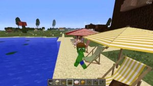 ТЕТЯ МОТЯ ВЫГНАЛА ПИЯВКУ ИЗ ЛУНТИК ИЗ ДОМА В РЕАЛЬНОЙ ЖИЗНИ В МАЙНКРАФТ   НУБИК В MINECRAFT ТРОЛЛИН