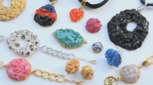 DIY Как сделать друзу своими руками. Украшения из друз и серединки Канзаши \  Drusa