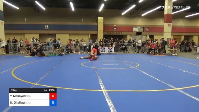76 Kg Quarterfinal - Yelena Makoyed, Titan Mercury Wrestling Club (TMWC) Vs Nikita Dhaliwal, Calif