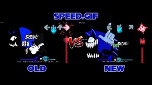 FNF': Vs Speed.GIF V2 - Control (Old Vs New) (cyclops sonic old and new comparison)