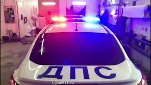 Светосигнальная балка ГРОЗД СП 67Крайт на автомобиле ДПС