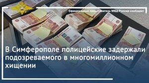 В Симферополе полицейские задержали подозреваемого в многомиллионном хищении