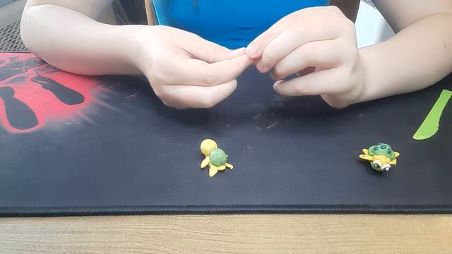 Черепашка из пластилина видеолепка