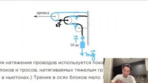 На железной дороге для натяжения проводов используется показанная на рисунке система - №23148