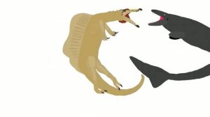 Спинозавр против Мозазавра. 2 часть