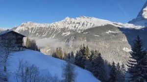 Мюррен, Лаутербруннен пешеходная экскурсия по Швейцарии в снегу. Самые красивые швейцарские деревни