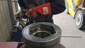 Making a MONSTER Hex Socket for a Hydraulic Nut Buster! _ Shop Made Tools (360p)