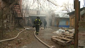 (Рыбинск-40) ПОЖАР В БЫВШЕЙ ПСИХИАТРИЧЕСКОЙ БОЛЬНИЦЕ