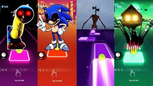 Cursed Thomas vs Sonic the hedgehog exe vs Siren Head vs Spider House Head 🌟 Tiles Hop EDM Rush