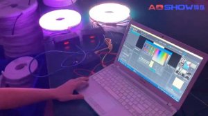 Video2 DMX Controller(Madmapper software)...to DMX512 Decoder...Control RGB Flex Neon(without Pixel
