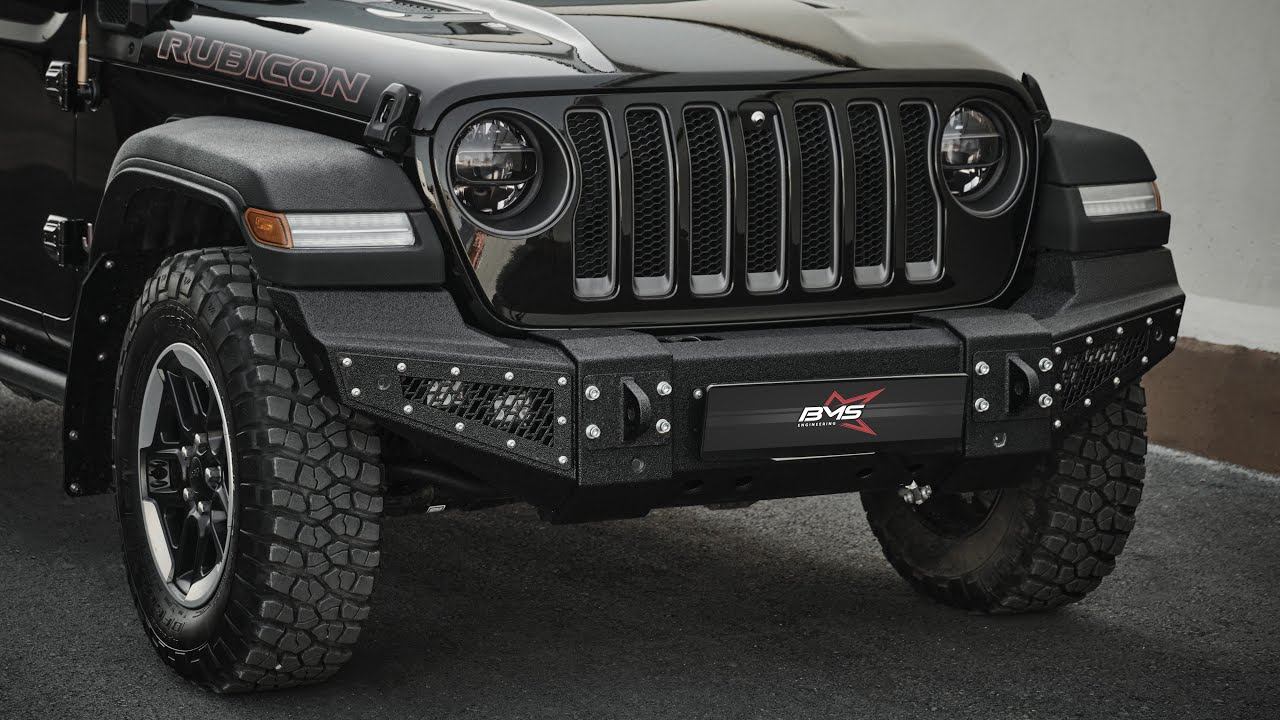 Бампер силовой передний BMS PRO-Line для Jeep Wrangler JL 2018-2023