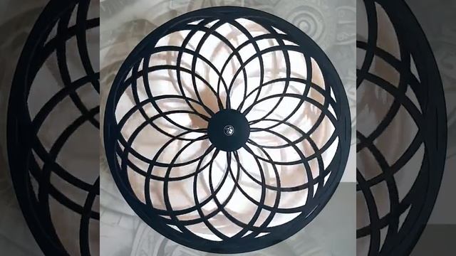 Wall kinetic sculpture "Seed of life" sacred geometry mandala-spinner