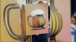 Lenticular morphing picture “Beer Belly”