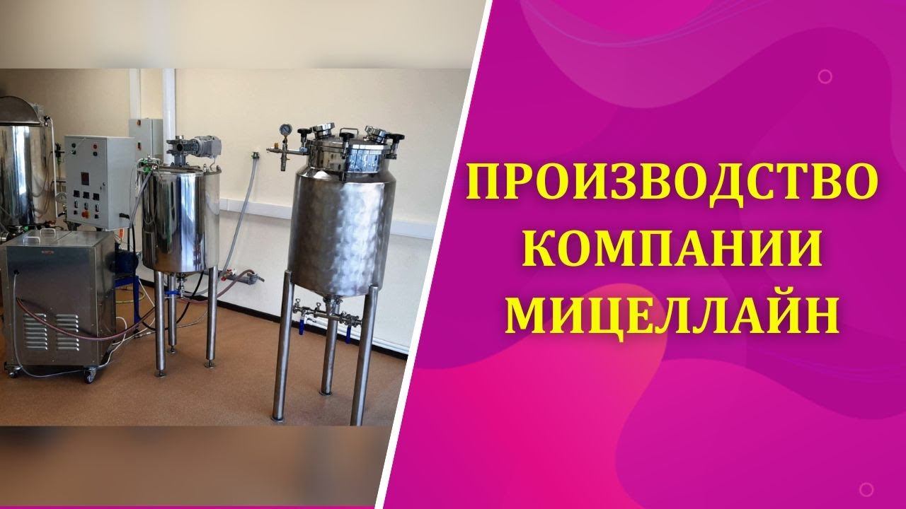 Мицеллярные функциональные напитки: производственный цех и оборудование