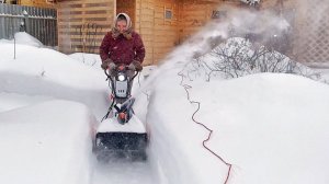 ВЛОГ Жуткий Снегопад в Москве  Застряли! Снегоуборщик Daewoo 3000E в деле! 12 февраля 2021