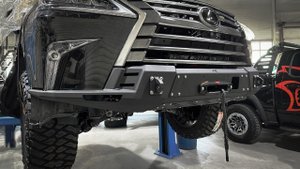 Установка бампера силового переднего BMS PRO-Line Lexus LX 570