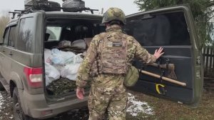 Оказание гуманитарной помощи жителям Курской области военнослужащими ГрВ Север