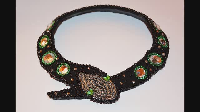 DIY Оригинальное колье Змейка. Мастер класс