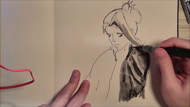 Drawing Jett from Valorant for Inktober (Inktober #14)