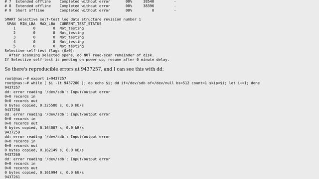 DevOps & SysAdmins: HDD Bad sectors not realloated but no smart errors