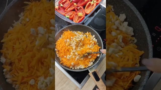 Фаршированные перцы запечённые в духовке. Идея вкусного и полезного ужина. Рецепт ужина.