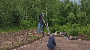 Сборка сваекрута и забивание свай. Оформление въездной группы. Участок с нуля.Часть №2.