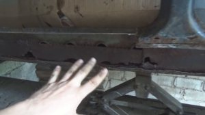 ВАЗ 2107. Замена порога лево Ч 1. Пример того, как НЕ НАДО менять пороги