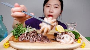 봄맞이 삶은 쭈꾸미 리얼사운드 먹방 ASMR BOILED BABY OCTOPUS MUKBANG EATING SOUNDS NO TALKING | NAJIN