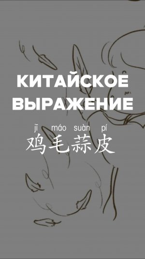 Китайсое выражение 鸡毛蒜皮