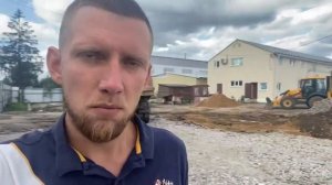 Устройство основания из фракционного боя слоем 20см . Подготовка к укладки асфальтной крошки.