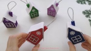 Домик на ёлочку! Новогодние игрушки своими руками!