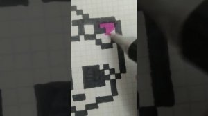 рисунок по клеточкам "череп☠"