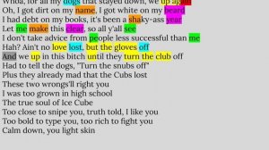 Kanye West, No Mistakes | Rhyme Scheme Highlighted