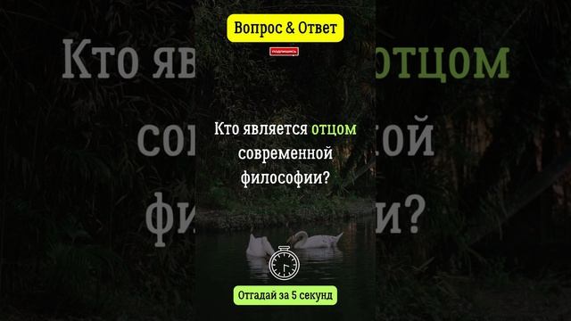 Кто является отцом современной философии?  #вопросответ #москва #отец  #философия  #франция